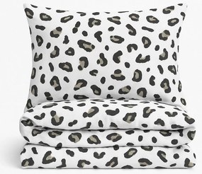 Бяло-сиво единично удължено спално бельо с включен долен чаршаф 3 части 160x220 cm Modern – Mila Home