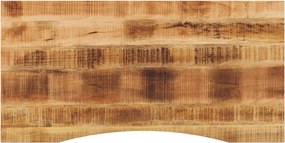 370188 vidaXL Плот за бюро с извивка 120x60x2,5 см грубо мангово дърво масив