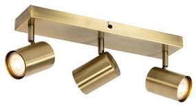 Модерна таванна лампа бронз 3-светлина регулируема правоъгълна - Jeana