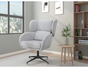 Светлосиво кадифено кресло Vanessa – Støraa