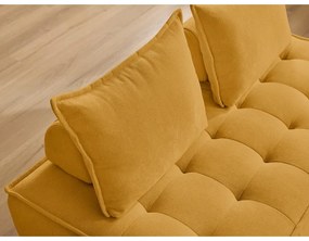 Шенилов диван в цвят горчица 175 cm Elisa – Bobochic Paris