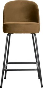 Кадифен бар стол в цвят горчица (височина на седалката 64 cm) Vogue – WOOOD