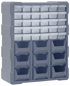149604 vidaXL Шкаф органайзер с 39 чекмеджета, 38x16x47 см