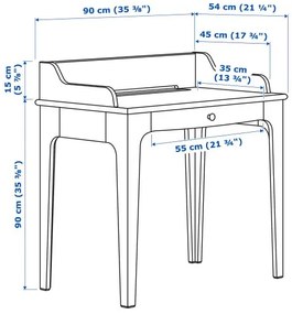 LOMMARP/BJORKBERGET комбинация - бюро с шкафове и въртящ се стол 594.365.47