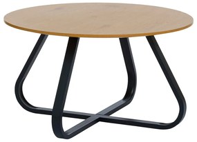 Кръгла масичка за кафе с дъбов плот в естествен цвят ø 80 cm Cesura – Unique Furniture