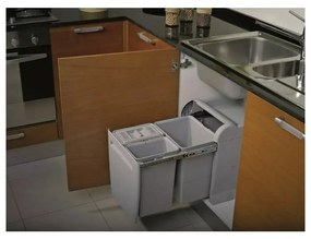 Пластмасов контейнер за сортирани отпадъци/вграден 28 л City - Elletipi