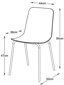 Тюркоазен пластмасов стол за хранене Whitby - Unique Furniture