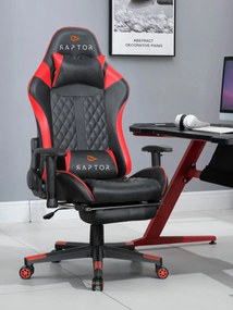 Геймърски стол Raptor Spectre-червен