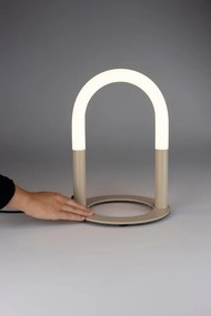 Бежова метална LED затъмняваща се настолна лампа (височина 36 cm) Arch – Zuiver