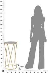 Сгъваема маса в черно и златно, височина 75 cm Glam Simple - Mauro Ferretti