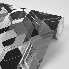 Самозалепващ тапет – Геометрия в черно-бяло изпълнение