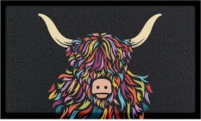 Изтривалка от PVC 40x70 cm Highland Cow – Artsy Doormats