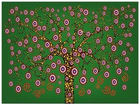 тапет - абстрактно: дърво (зелено) 400x309