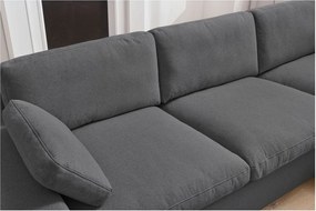 Тъмносив ъглов диван Belair – Bobochic Paris