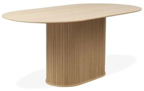 Маса за хранене с дъбов плот 95x180 cm Nola - Unique Furniture