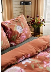 Теракотено кафяво памучно спално бельо от сатен за двойно легло 200 x 200 cm Blossom - Bonami Selection