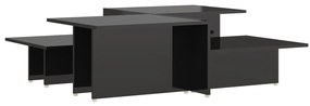 805576 vidaXL Кафе маси, 2 бр, черен гланц, 111,5x50x33 см, инженерно дърво