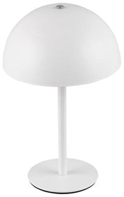 LED настолна лампа в матово бял цвят с метален абажур (височина 21 cm) Munoz – Trio