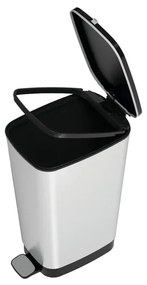 Пластмасово кошче за боклук с педал в сребрист цвят 45 l Chic Bin – KIS