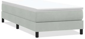 3315855 vidaXL Box Spring Легло без матрак Светло сиво 90x220 cm Кадифе