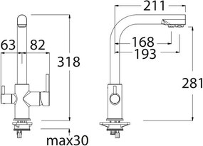 Кухненски кран Filter-tap Eurorama-черен