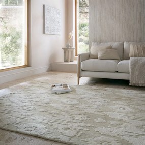 Бежов ръчно изработен вълнен килим 200x290 cm Dion Ikat – Flair Rugs