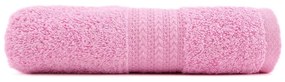 Розова хавлиена кърпа от чист памук , 50 x 90 cm - Foutastic