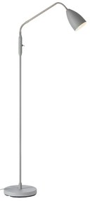 Сива LED затъмняваща се подова лампа с метален абажур (височина 140 cm) Patro – Markslöjd