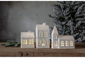 Бяла светлинна украса с коледен мотив Winter - Star Trading