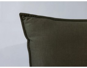 Зелено тапицирано двойно легло с решетка и място за съхранение 180x200 cm Jade - Bobochic Paris