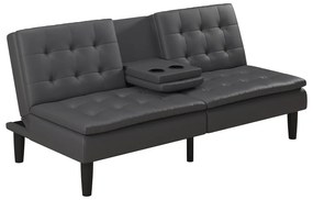 Сив разтегателен диван от изкуствена кожа 191 cm Maine – Støraa