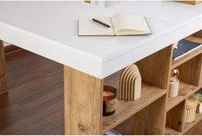 Работна маса от декор от бор 120x130 cm Vesper – Kalune Design