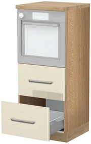 Висок подов шкаф за фурна Modena K14-60-2MB-Walnut - Beige