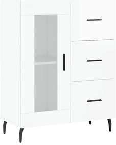 828062 vidaXL Сайдборд, бял гланц, 69,5x34x90 см, инженерно дърво