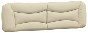 374605 vidaXL Мека табла за легло, кремава, 180 см, плат