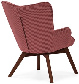 Червено кресло от рипсено кадифе Niko – Ropez