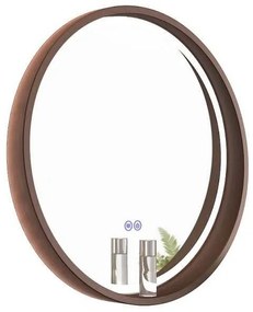 LED огледало с нагревател ICL 1857WOODEN-60, 60см