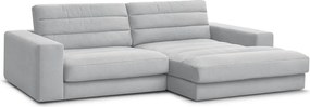 Светлосив кадифен ъглов диван (десен ъгъл) Sierra – Bobochic Paris