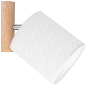 Spot-Light 2017400311549 - Настенно насочваемо осветително тяло BENITA 1xE27/25W/230V дъб