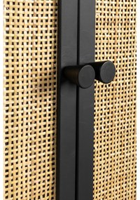 Черна ратанова стойка за вино 18x100 cm Guuji - White Label