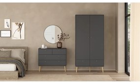 Гардероб антрацит 99x200 cm Bodo - Tvilum