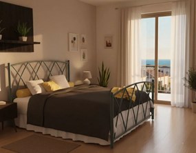 Легло Hermes-90x200-Silver Σφυρίλατο-Με ποδαρικό