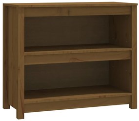 821677 vidaXL Библиотека, меденокафява, 80x35x68 см, бор масив