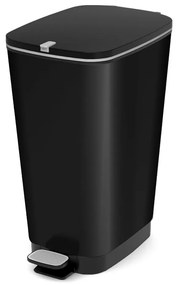 Матово черно пластмасово кошче за боклук с педал 45 l Chic Bin – KIS