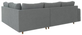 Сив ъглов диван от букле (десен ъгъл/L форма) Ariella – Ropez