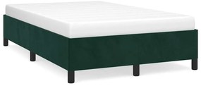 3269654 vidaXL Рамка за легло без матрак, тъмнозелена, 120x190 см, кадифе
