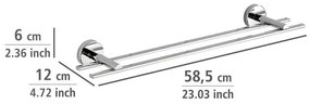 Самоносеща двойна поставка за кърпи Vacuum-Loc, товароносимост до 33 кг Capri - Wenko