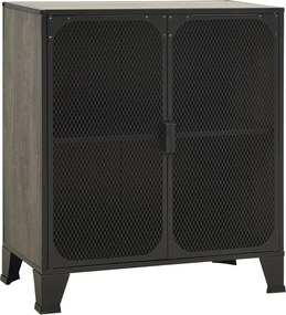 335908 vidaXL Шкаф за съхранение, сив, 72x36x82 см, метал и МДФ