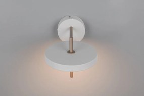 LED стенна лампа с огъваща се структура/затъмняваща се в цвят слонова кост ø 20 cm Keaton – Trio