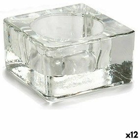 Поставка за свещ Прозрачен Cтъкло 6 x 3 x 6 cm (12 броя)